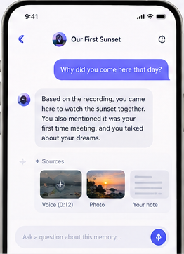 Chatting with a memory, with answers that cite their sources